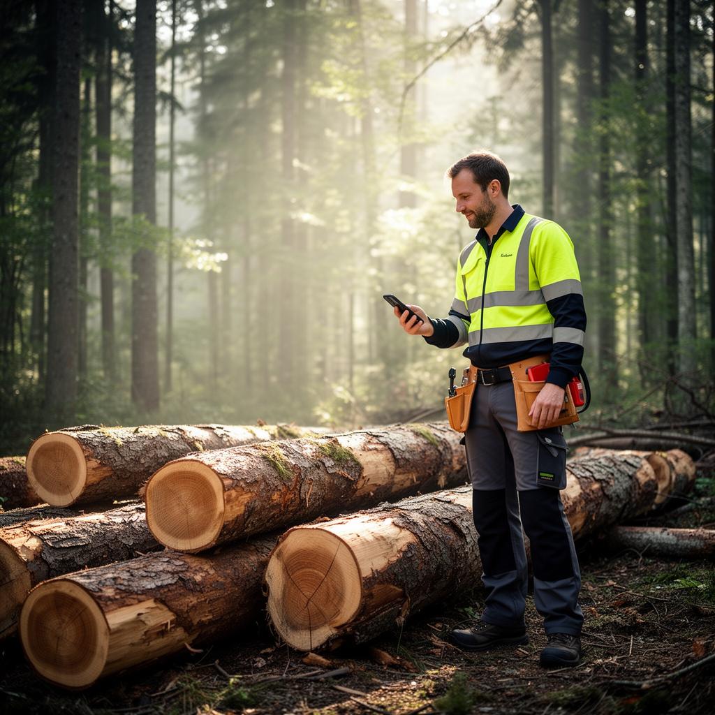 Forstwirtschaftliche Arbeiten im Wald